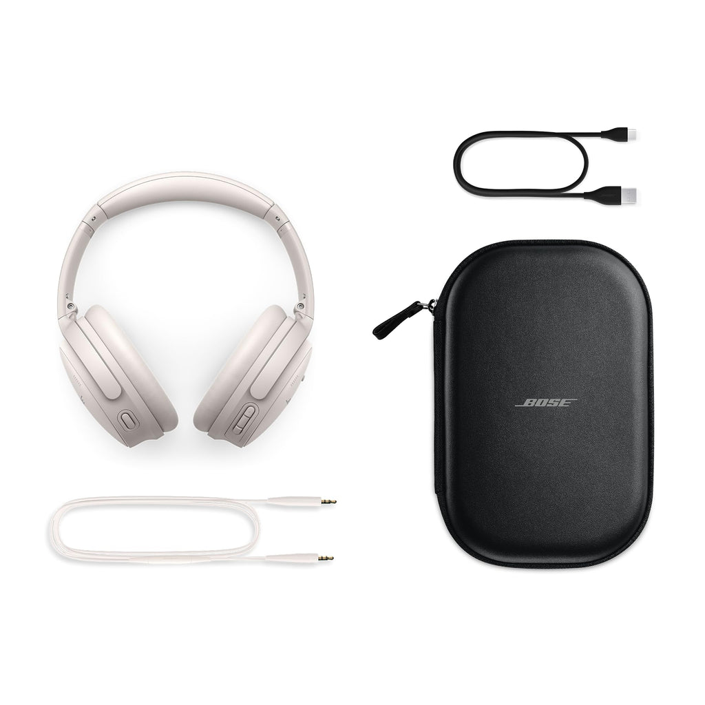 Bose QuietComfort Bluetooth Headphones, Wireless Headphones with Active Over Ear Noise Cancelling and Mic, Deep Bass, Up to 24 Hours of Playtime, Blue Dusk - Limited Edition Color