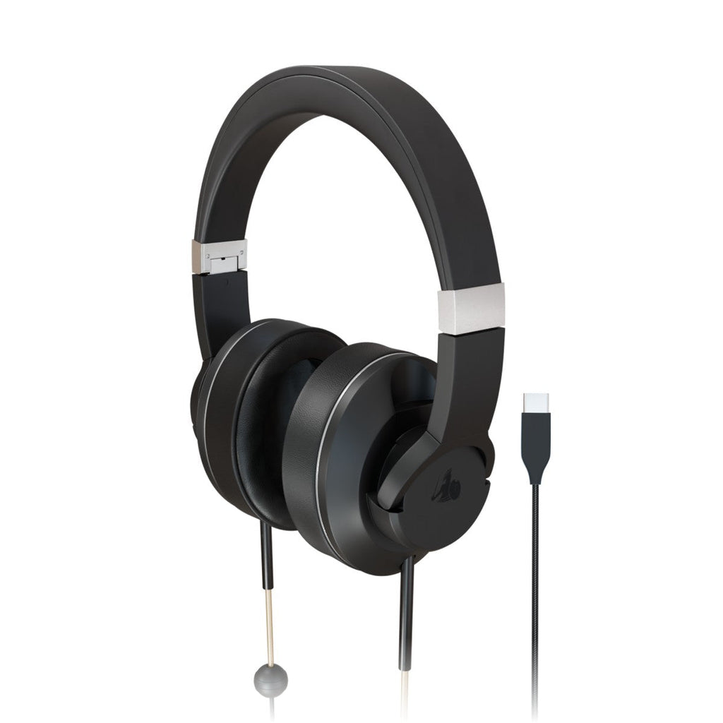 EMF Radiation-Free Air Tube Over-Ear Headphones with Built-In Mic and Full-Range Stereo Sound
